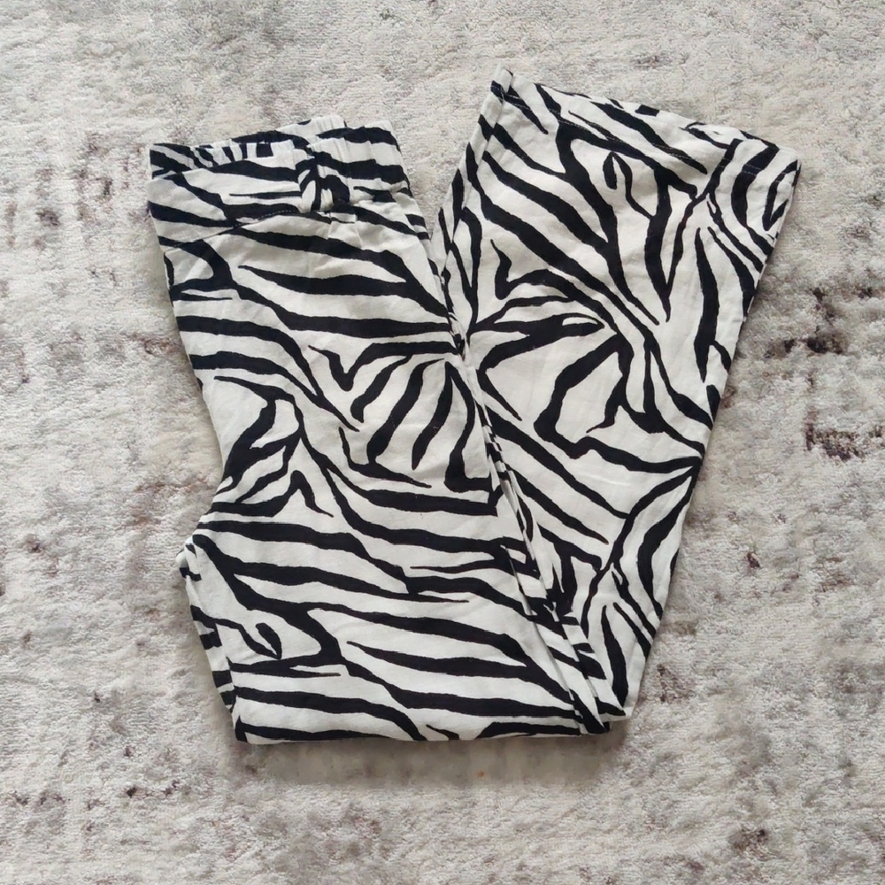 Rachel Zoe Zebra Print Pants - Black and White